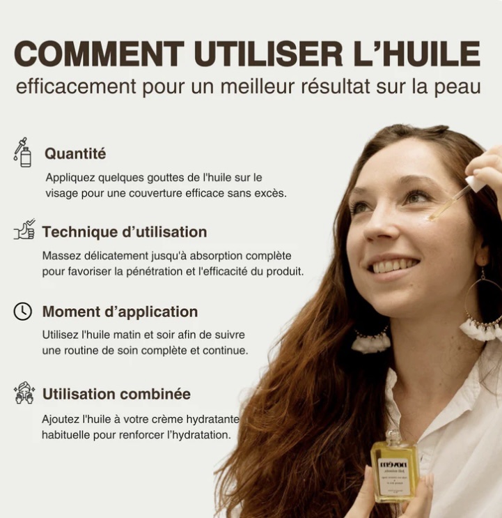 Huile visage régénérante anti-rougeurs pour peaux sensibles à l'huile de noix BIO – Image 6