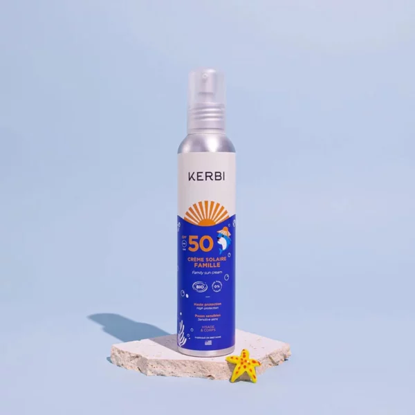 Crème solaire minérale bio famille SPF50